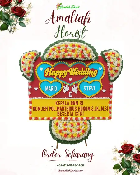 Papan Bunga Pernikahan Lambu